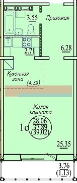 Высоцкого, 143/8, 1-к квартира