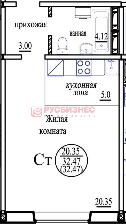Бронная, 38/3, 1-к квартира