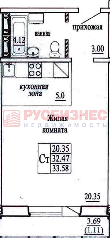 Высоцкого, 140/2, 1-к квартира