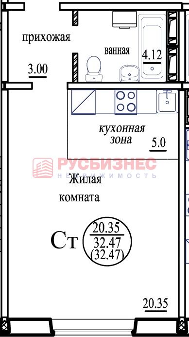 Бронная, 43/6, 1-к квартира