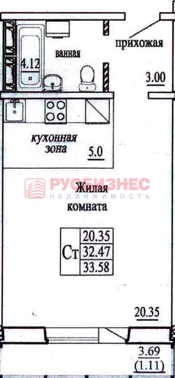 Высоцкого, 140/4, 1-к квартира