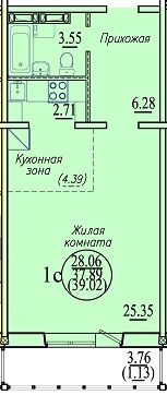 Бронная, 43, 1-к квартира