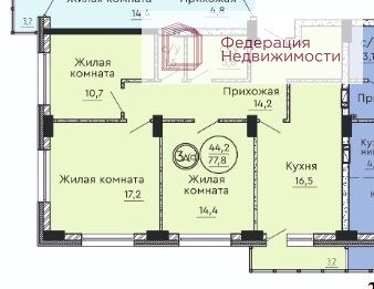 Коминтерна, 118 стр, 3-комнатная квартира