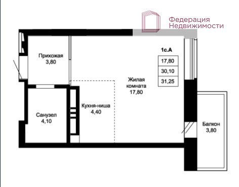 Ленинградская, 138, 1-комнатная квартира