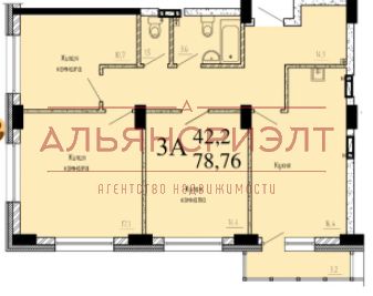 Коминтерна, 118стр, 3-к квартира