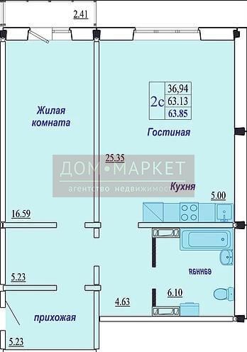 Высоцкого, 144/2, 2-к квартира